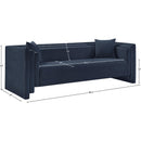 Meridian Everett Navy Chenille Fabric Sofa IMAGE 13
