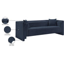  Manufacturer Color_Navy -- Everett 88.5" Navy Chenille Fabric Upholstered Sofa IMAGE 14
