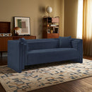  Manufacturer Color_Navy -- Everett 88.5" Navy Chenille Fabric Upholstered Sofa IMAGE 2