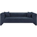 Meridian Everett Navy Chenille Fabric Sofa IMAGE 3