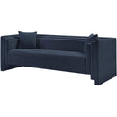 Meridian Everett Navy Chenille Fabric Sofa IMAGE 6