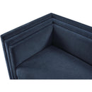 Meridian Everett Navy Chenille Fabric Sofa IMAGE 9
