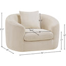 Manufacturer Color_Beige -- Meridian Penelope Stationary Fabric Chair IMAGE 12