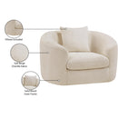 Meridian Penelope Beige Chenille Fabric Chair IMAGE 13