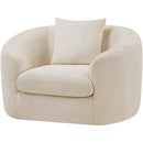 Meridian Penelope Beige Chenille Fabric Chair IMAGE 8