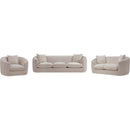 Meridian Penelope Beige Chenille Fabric Loveseat IMAGE 11