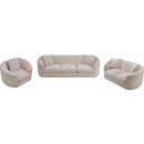 Meridian Penelope Beige Chenille Fabric Loveseat IMAGE 12