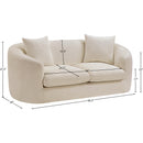 Manufacturer Color_Beige -- Meridian Penelope Stationary Fabric Loveseat IMAGE 14