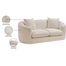 Meridian Penelope Beige Chenille Fabric Loveseat IMAGE 15