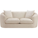  Manufacturer Color_Beige -- Meridian Penelope Stationary Fabric Loveseat IMAGE 3