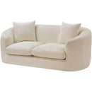  Manufacturer Color_Beige -- Meridian Penelope Stationary Fabric Loveseat IMAGE 8