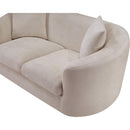  Manufacturer Color_Beige -- Meridian Penelope Stationary Fabric Loveseat IMAGE 9