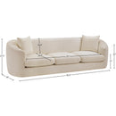 Meridian Penelope Beige Chenille Fabric Sofa IMAGE 14