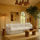 Meridian Penelope Beige Chenille Fabric Sofa IMAGE 2