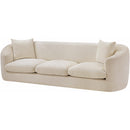 Meridian Penelope Beige Chenille Fabric Sofa IMAGE 8