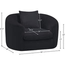  Manufacturer Color_Black -- Penelope Black Chenille Fabric Upholstered Chair IMAGE 12