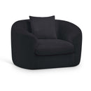 Manufacturer Color_Black -- Penelope Black Chenille Fabric Upholstered Chair IMAGE 1