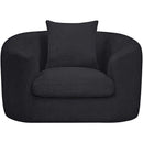  Manufacturer Color_Black -- Penelope Black Chenille Fabric Upholstered Chair IMAGE 3