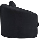 Meridian Penelope Black Chenille Fabric Chair IMAGE 4