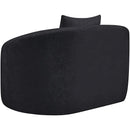 Meridian Penelope Black Chenille Fabric Chair IMAGE 5