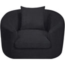  Manufacturer Color_Black -- Penelope Black Chenille Fabric Upholstered Chair IMAGE 6