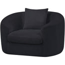  Manufacturer Color_Black -- Penelope Black Chenille Fabric Upholstered Chair IMAGE 7