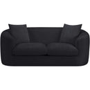  Manufacturer Color_Black -- Penelope 66.5" Black Chenille Fabric Upholstered Loveseat IMAGE 3
