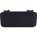 Meridian Penelope Black Chenille Fabric Loveseat IMAGE 5