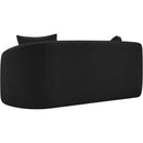  Manufacturer Color_Black -- Penelope 66.5" Black Chenille Fabric Upholstered Loveseat IMAGE 7