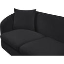  Manufacturer Color_Black -- Penelope 66.5" Black Chenille Fabric Upholstered Loveseat IMAGE 8