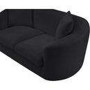  Manufacturer Color_Black -- Penelope 66.5" Black Chenille Fabric Upholstered Loveseat IMAGE 9