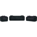 Meridian Penelope Black Chenille Fabric Sofa IMAGE 10