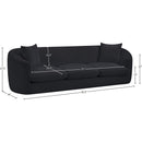  Manufacturer Color_Black -- Penelope 92.5" Black Chenille Fabric Upholstered Sofa IMAGE 13
