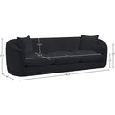 Meridian Penelope Black Chenille Fabric Sofa IMAGE 13