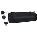 Manufacturer Color_Black -- Penelope 92.5" Black Chenille Fabric Upholstered Sofa IMAGE 14