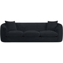  Manufacturer Color_Black -- Penelope 92.5" Black Chenille Fabric Upholstered Sofa IMAGE 2