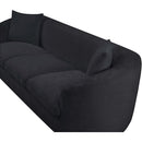 Meridian Penelope Black Chenille Fabric Sofa IMAGE 8