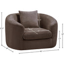  Manufacturer Color_Brown -- Penelope Brown Chenille Fabric Upholstered Chair IMAGE 12