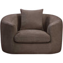 Meridian Penelope Brown Chenille Fabric Chair IMAGE 3