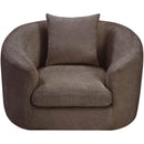 Meridian Penelope Brown Chenille Fabric Chair IMAGE 6