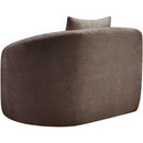 Meridian Penelope Brown Chenille Fabric Chair IMAGE 7