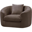  Manufacturer Color_Brown -- Penelope Brown Chenille Fabric Upholstered Chair IMAGE 8