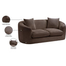  Manufacturer Color_Brown -- Penelope 66.5" Brown Chenille Fabric Upholstered Loveseat IMAGE 15