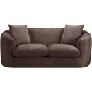 Manufacturer Color_Brown -- Penelope 66.5" Brown Chenille Fabric Upholstered Loveseat IMAGE 3