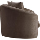  Manufacturer Color_Brown -- Penelope 66.5" Brown Chenille Fabric Upholstered Loveseat IMAGE 4