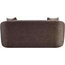 Meridian Penelope Brown Chenille Fabric Loveseat IMAGE 5