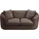  Manufacturer Color_Brown -- Penelope 66.5" Brown Chenille Fabric Upholstered Loveseat IMAGE 6