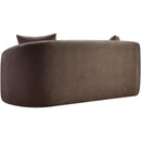 Meridian Penelope Brown Chenille Fabric Loveseat IMAGE 7