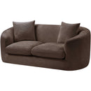  Manufacturer Color_Brown -- Penelope 66.5" Brown Chenille Fabric Upholstered Loveseat IMAGE 8