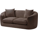 Meridian Penelope Brown Chenille Fabric Loveseat IMAGE 8